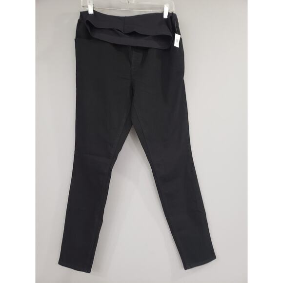 NEW 14 LONG TALL Maternity Full-Panel Wow Skinny Jeans Black Old Navy - Picture 1 of 5